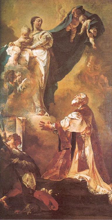 The Virgin Appearing to St. Philip Neri, PIAZZETTA, Giovanni Battista